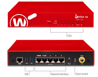 WatchGuard Firebox T25 spec image